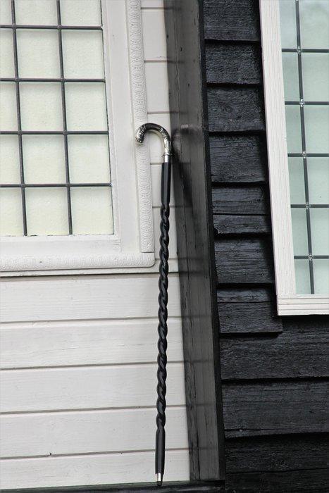 Wandelstok - hout metaal, Antiquités & Art, Art | Objets design