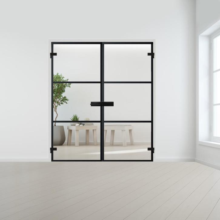 Steel look dubbele deur voor opdek kozijn, Doe-het-zelf en Bouw, Deuren en Vliegenramen, Nieuw, Verzenden