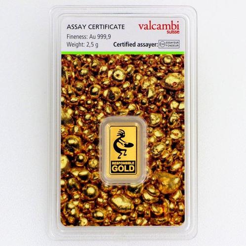 2,5 gram - Goud .999 - ESG, Valcambi, Switzerland - Met, Postzegels en Munten, Edelmetalen en Baren