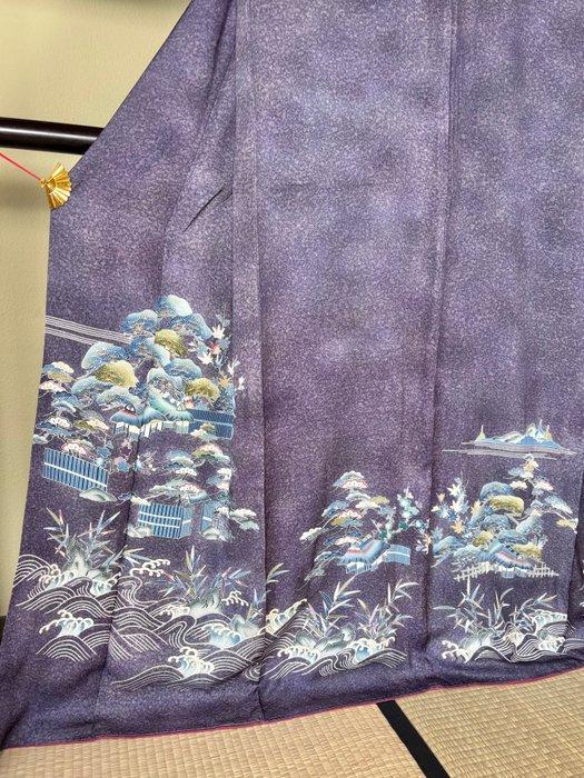 Kimono Yuzen verven goud borduurwerk - geen minimumprijs! -, Antiek en Kunst, Antiek | Overige Antiek