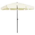 Zandgele Strandparasol 200x125 | Topdeal voor de zomer! 4..., Verzenden, Nieuw, 1 tot 2 meter, Strandparasol
