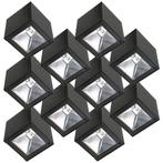 Buitenverlichting zonne-energie Set 10 stuks LED Solar Cube, Tuin en Terras, Buitenverlichting, Nieuw, Verzenden