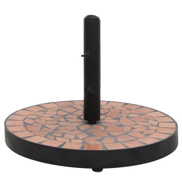 Parasolvoet 12kg Terracotta | Tweede Kansje | OP=OP, Tuin en Terras, Parasols, Minder dan 1 meter, Verstelbaar, Nieuw, Parasolvoet
