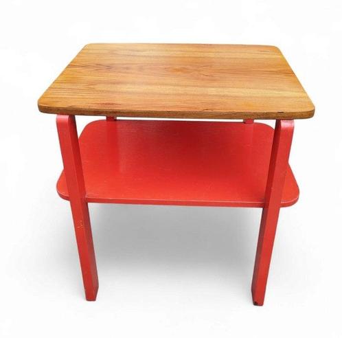 Bijzettafel - Eik - Vintage bijzettafel uit 1960., Antiek en Kunst, Kunst | Designobjecten