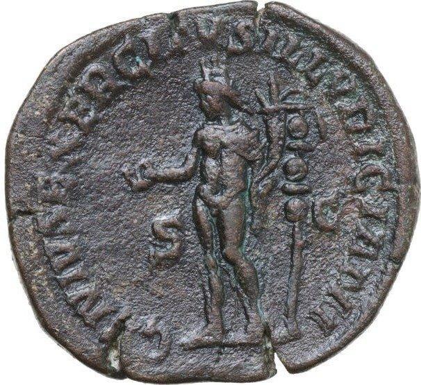 Empire romain. Trajan Dèce (249-251 apr. J.-C.). Sestertius, Postzegels en Munten, Munten | Europa | Niet-Euromunten