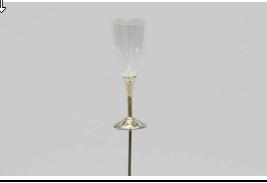 Champagne glas op steker 5, 5 cm. doos 24st Champagneglas, Huis en Inrichting, Woonaccessoires | Kunstplanten en Kunstbloemen