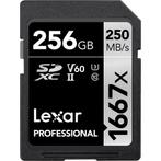 Lexar Professional SDXC 256GB 1667X UHS-II V60 nr. 0405, TV, Hi-fi & Vidéo, Photo | Cartes mémoire, Ophalen of Verzenden