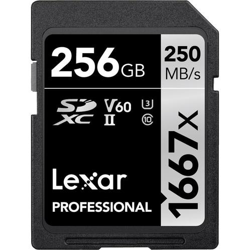 Lexar Professional SDXC 256GB 1667X UHS-II V60 nr. 0405, TV, Hi-fi & Vidéo, Photo | Cartes mémoire, Enlèvement ou Envoi