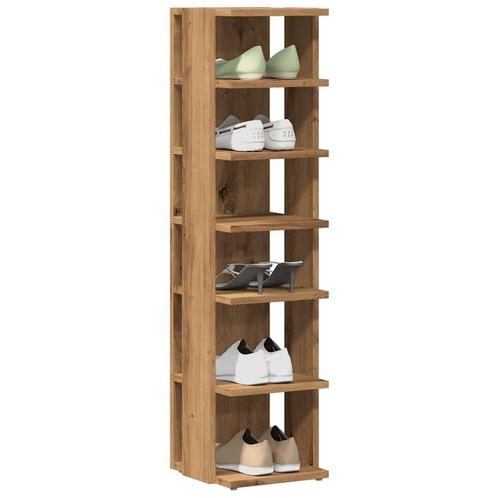 vidaXL Schoenenkasten 2 st 28x27x102 cm bewerkt hout, Huis en Inrichting, Kasten | Schoenenkasten, Nieuw, Verzenden
