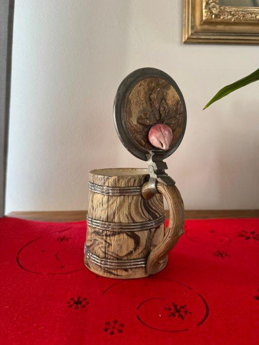 Villeroy & Boch, Mettlach - Chope de bière - Grès, Étain -, Antiek en Kunst, Antiek | Glaswerk en Kristal