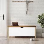 vidaXL Opbergdoos met kussen wit & sonoma eiken 105x40x45 cm, Huis en Inrichting, Kasten | Overige, Verzenden, Nieuw