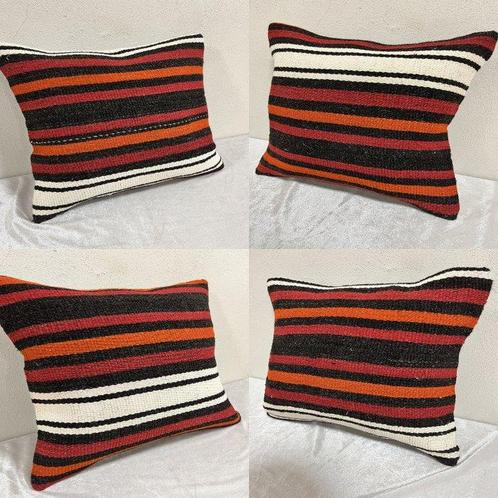 (4) Anatolian Handwoven Cushion - Coussin - 40 cm - 40 cm, Maison & Meubles, Ameublement | Tapis & Moquettes