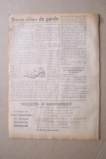 Tintin Le Petit Vingtième n°10 du 10 mars 1938. - 1