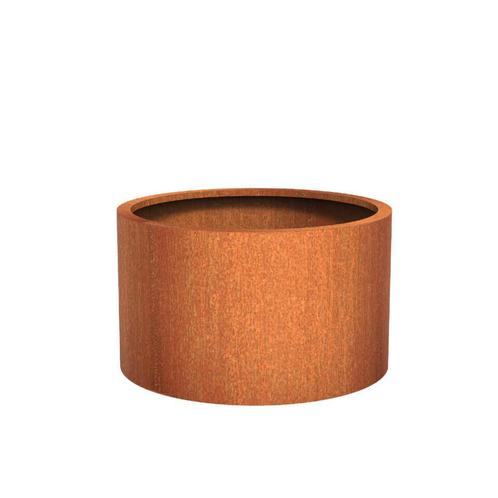 Cortenstaal plantenbak Ø100x60cm - Met bodem, Tuin en Terras, Bloembakken en Plantenbakken, 60 cm of meer, 100 cm of meer, Tuin