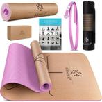 Yoga mat kurk - 183x61cm - extra dikke turnmat / fitnessmat, Sport en Fitness, Verzenden, Nieuw