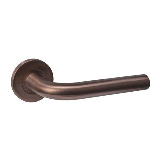 Intersteel deurkruk Q 02 op rozet verdekt ø52x6mm pvd brons, Doe-het-zelf en Bouw, Hang- en Sluitwerk, Ophalen of Verzenden