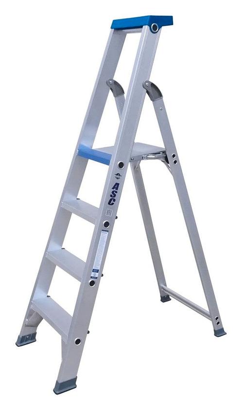 Aluminium bordestrap 4 treden, Doe-het-zelf en Bouw, Gereedschap | Lasapparaten, Ophalen of Verzenden