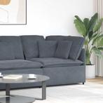 vidaXL Modulaire hoekbank met kussens 100 cm donkergrijs, Verzenden, Nieuw
