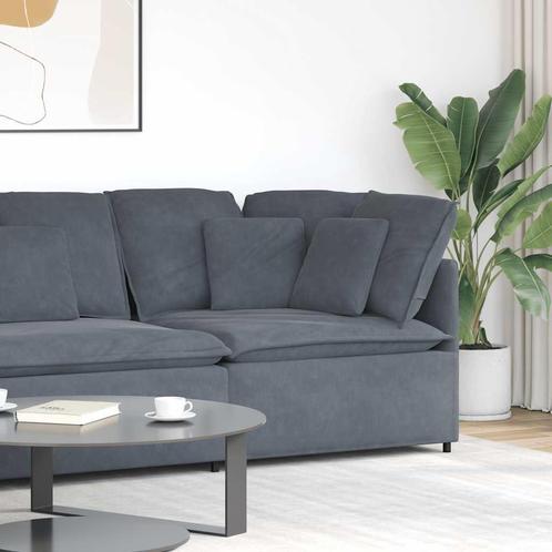 vidaXL Modulaire hoekbank met kussens 100 cm donkergrijs, Huis en Inrichting, Zetels | Voetbanken en poefs, Nieuw, Verzenden