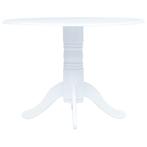 Massief Eiken Tafel 106cm Wit | Tweede Kansje | OP = OP, 100 tot 150 cm, Verzenden, Rond, Nieuw