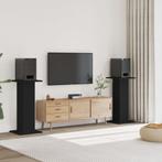 vidaXL Speakerstandaards 2 st 30x30x95 cm bewerkt hout zwart, Audio, Tv en Foto, Luidsprekerboxen, Verzenden, Nieuw
