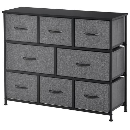 Ladekast - Stoffen laden - Metalen frame - Grijs, Huis en Inrichting, Kasten | Ladekasten, Nieuw, Ophalen of Verzenden