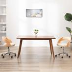 vidaXL Eetkamerstoelen draaibaar 2 st gebogen hout en, Huis en Inrichting, Stoelen, Verzenden, Nieuw