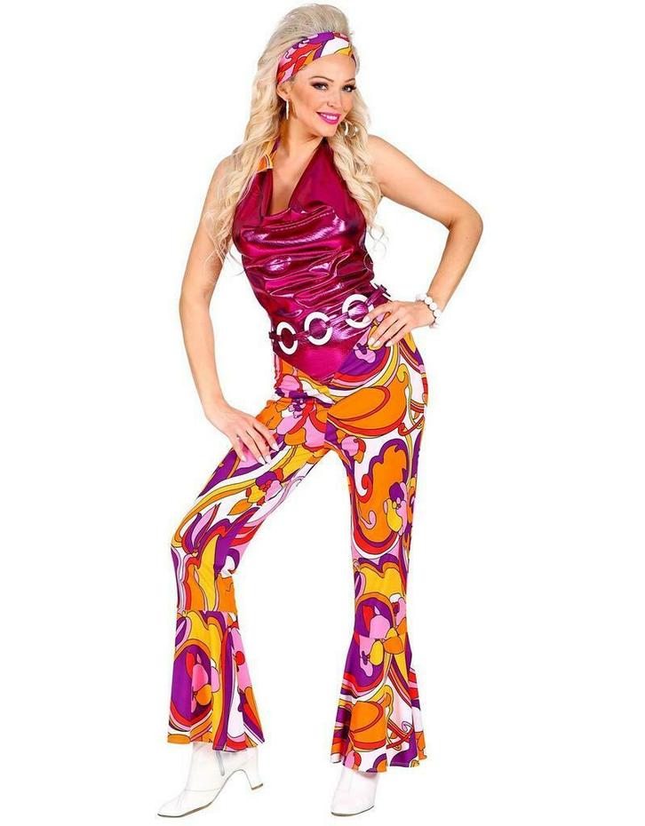 Disco jaren 70 carnavalspak voor dames, Hobby en Vrije tijd, Feestartikelen, Ophalen of Verzenden