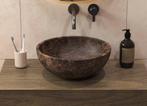 Salenzi Emperador Bruin Waskom 40x40x15cm Diep Opbouwmodel, Ophalen of Verzenden, Overige typen
