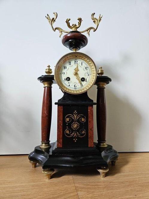 Horloge et parure de cheminée (3) - Klokkenstel - Antique, Antiek en Kunst, Antiek | Klokken