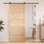 vidaXL Barn Door Naturel 80 x 208 cm Massief grenenhout, Verzenden, Nieuw