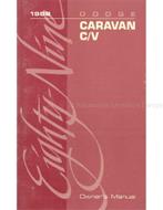 1989 DODGE CARAVAN C/V INSTRUCTIEBOEKJE ENGELS (USA)