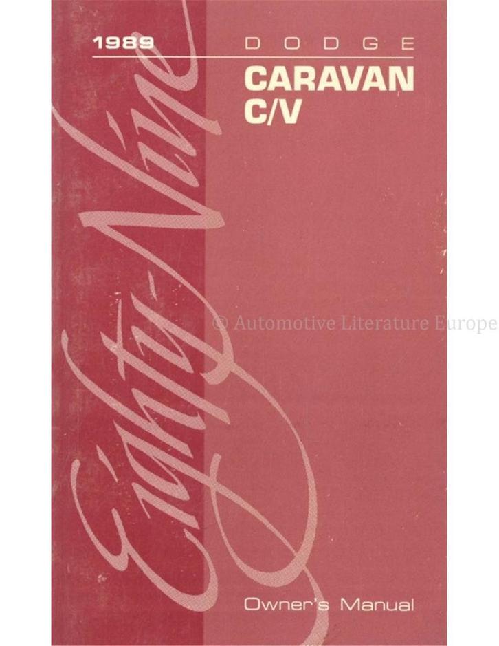 1989 DODGE CARAVAN C/V INSTRUCTIEBOEKJE ENGELS (USA), Auto diversen, Handleidingen en Instructieboekjes