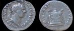 69-81ad Roman Domitian Ar denarius lighted altar zilver, Verzenden