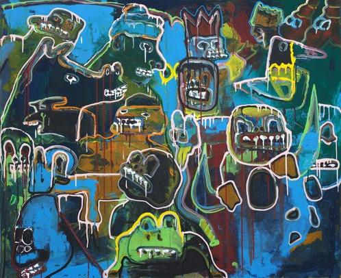 Vit Navratil - The Queue to the Bethlehem Manger (XXL)-, Antiek en Kunst, Kunst | Schilderijen | Modern