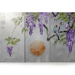 Ksavera - Japanese wisteria J221 - silver painting XXL -, Antiek en Kunst