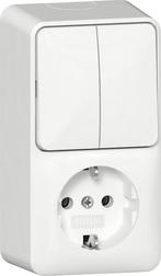 Gira Opbouw Combinatieschakelaar Stopcontact 16A 250V, Doe-het-zelf en Bouw, Verzenden, Nieuw