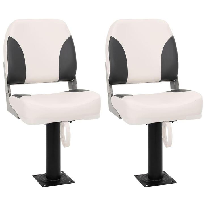 vidaXL Bootstoel 2 set inklapbaar met lage rugleuning, Watersport en Boten, Bootonderdelen, Nieuw, Verzenden