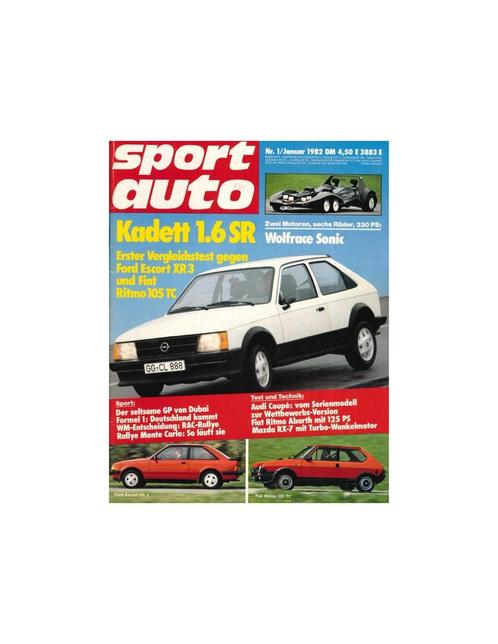 1982 SPORT AUTO MAGAZINE 01 DUITS, Livres, Autos | Brochures & Magazines, Enlèvement ou Envoi