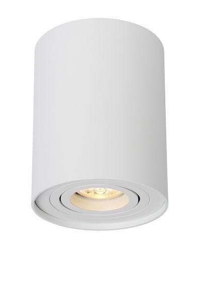 Lucide TUBE - Plafondspot Ø 9,6 cm GU10 Wit Kantelbaar, Maison & Meubles, Lampes | Plafonniers, Envoi