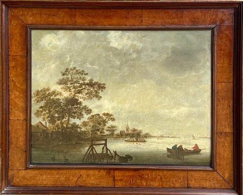 Jan Van Goyen (Dutch 1596-1656), Navolger van - River, Antiek en Kunst, Kunst | Schilderijen | Klassiek