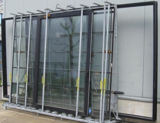 aluminum  schuifraam , schuifdeur , pui 504 x 252 zwart 9005, Doe-het-zelf en Bouw, Raamkozijnen en Schuifdeuren, Inclusief glas