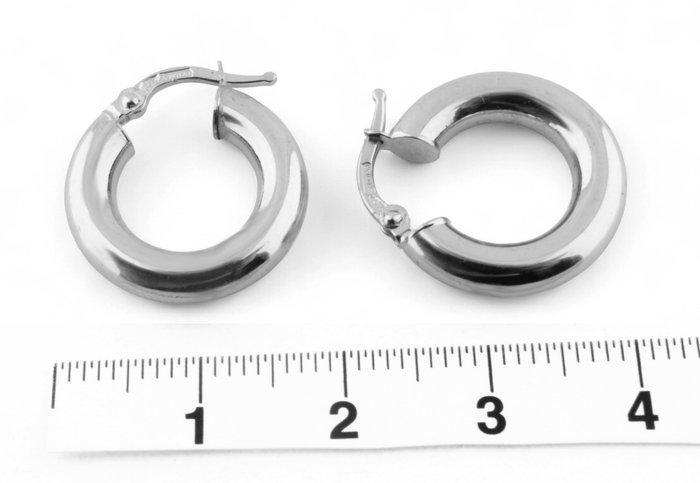 Hoepel oorbellen - 18 karaat Witgoud, Handtassen en Accessoires, Antieke sieraden