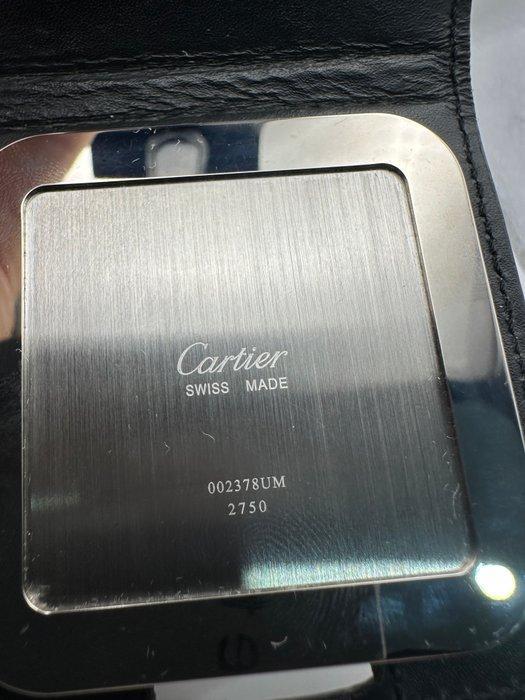Bureauklok, Wekker - Cartier - Staal, Leder - 1980-1990, Antiek en Kunst, Antiek | Klokken