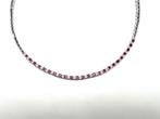 Halsketting - 14 karaat Witgoud - 2.40ct. tw. Robijn -, Handtassen en Accessoires, Kettingen, Nieuw
