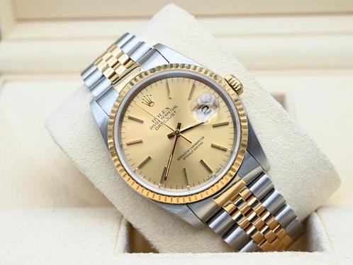 Rolex Datejust Ref. 16233 Year 1990 (Box & Papers), Handtassen en Accessoires, Horloges | Heren, Goud, Zo goed als nieuw, Goud