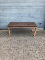 Gebruikte houten stamtafel (182x92cm) -T1364- Vintage/Café, Huis en Inrichting, Ophalen, Nieuw