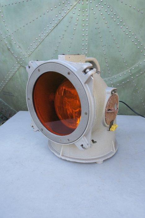 Staande lamp - Aluminium, Glas, Staal - Militair Vliegveld, Antiek en Kunst, Antiek | Wandborden en Tegels