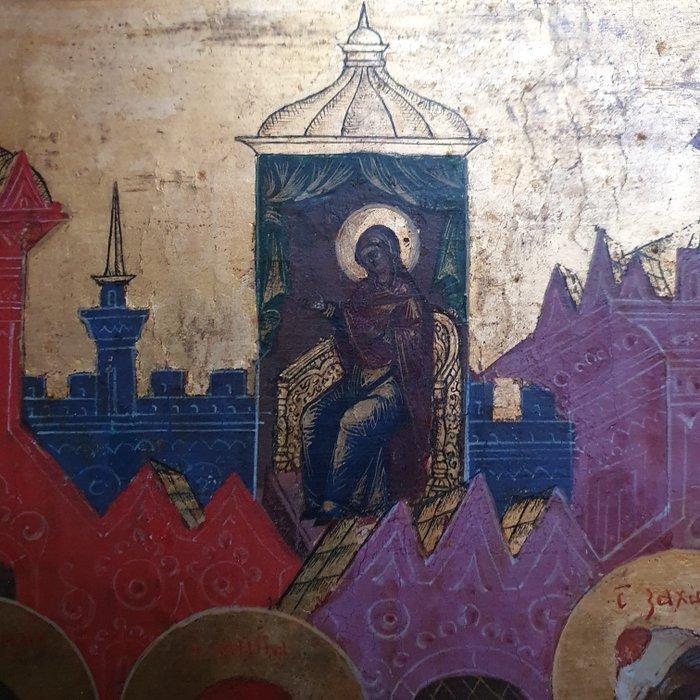 Icoon - Opdracht van Maria in de tempel - Eitempera verf op, Antiquités & Art, Art | Art non-occidental