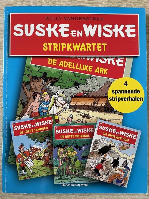 Suske en Wiske stripkwartet blauw 4 spannende verhalen, Boeken, Overige Boeken, Gelezen, Verzenden